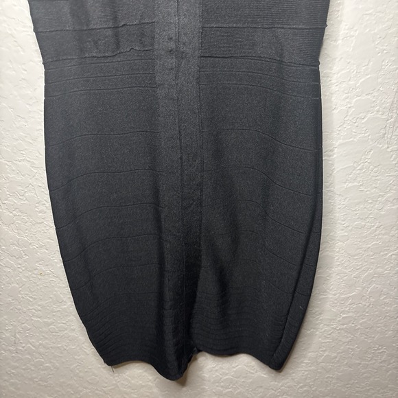 Kardashian Kollection Black Bandage Bodycon Dress Womens Size XL Stretch - Picture 6 of 9